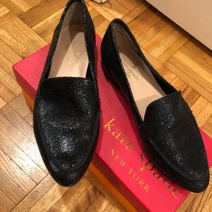 Kate Spade Black Smoking Slippers